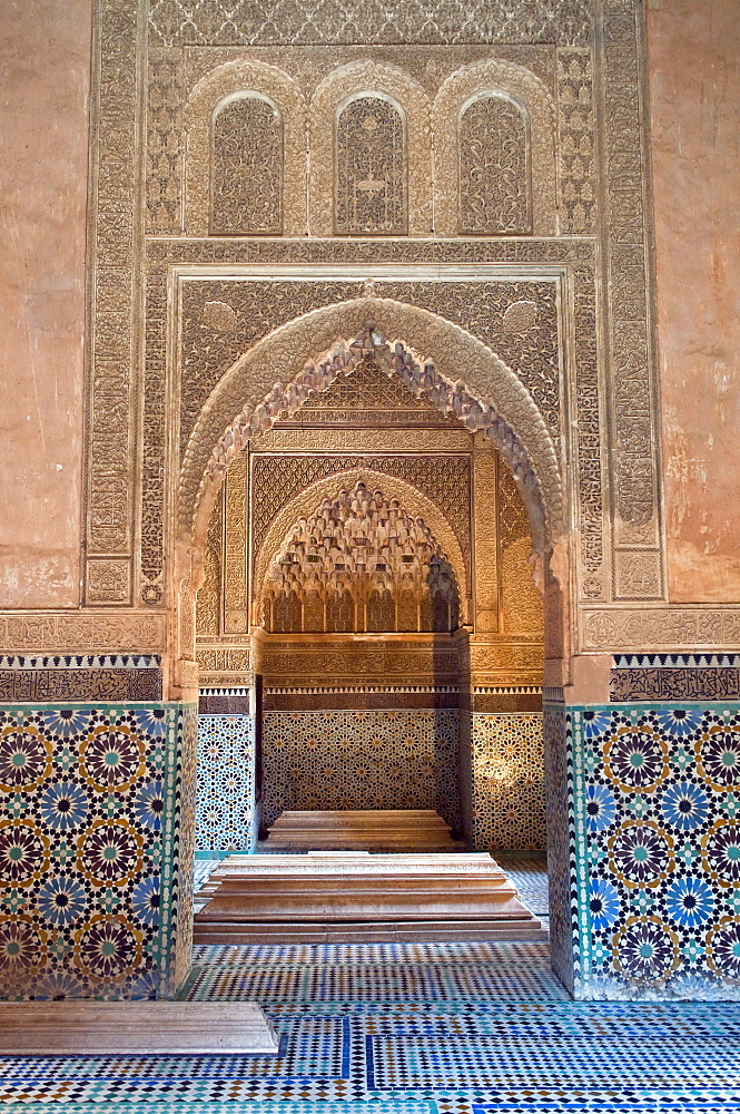 Saadian tombs, Marrakech, Morocco, North Africa, Africa