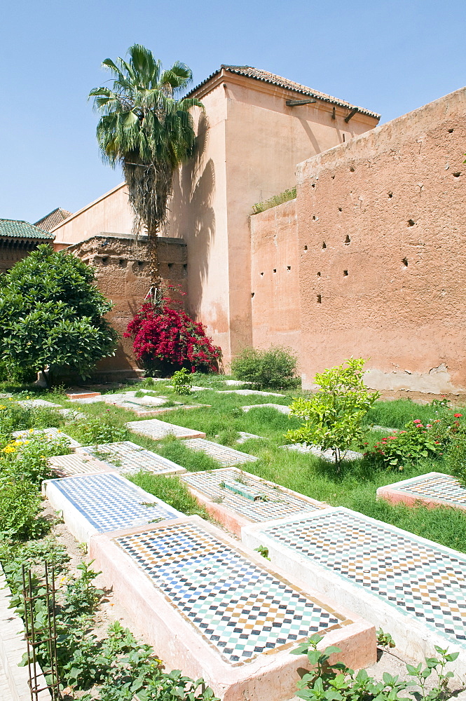 Saadian tombs, Marrakech, Morocco, North Africa, Africa