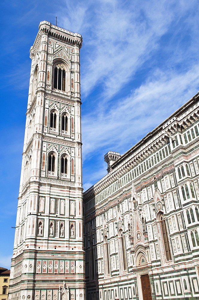 The Cathedral of Santa Maria del Fiore and Campanile di Giotto, Florence (Firenze), UNESCO World Heritage Site, Tuscany, Italy, Europe