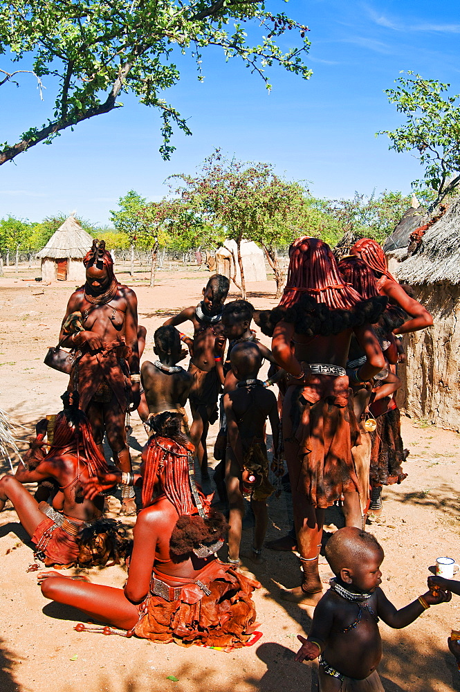 Himba people, Kaokoveld, Namibia, Africa