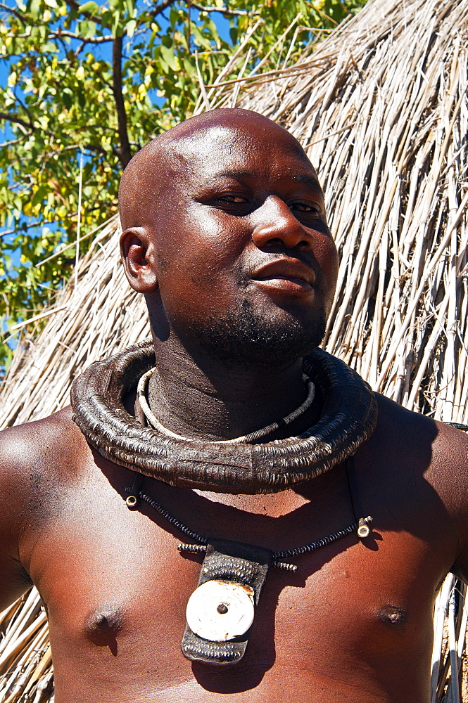 Himba man, Kaokoveld, Namibia, Africa