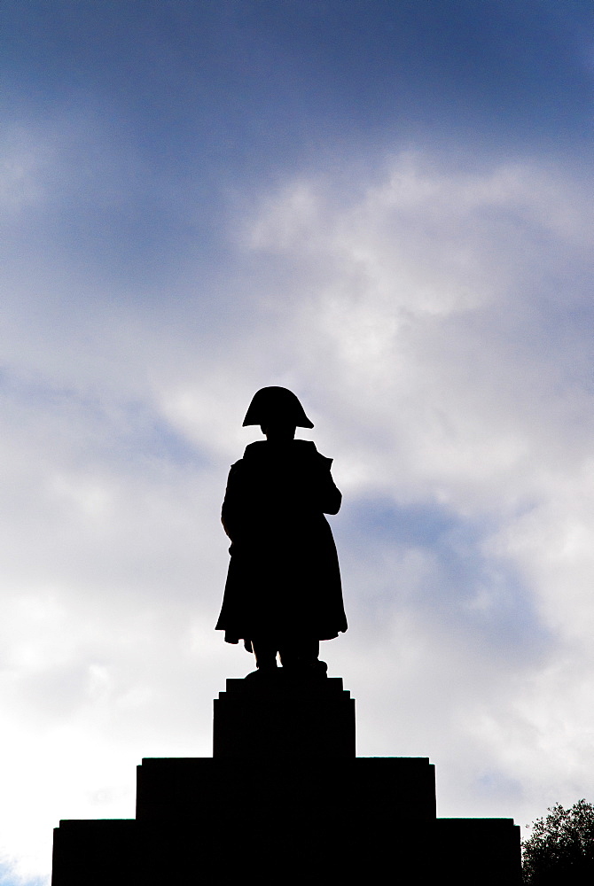 Statue of Napoleon, Memorial to Napoleon in Place du Casone, Ajaccio, Corsica, France, Europe