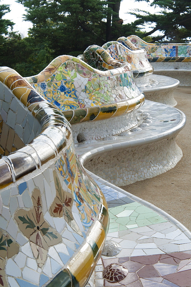 Guell Park (Parc Guell), Unesco World Heritage Site, Barcelona, Catalunya (Catalonia) (Cataluna), Spain, Europe