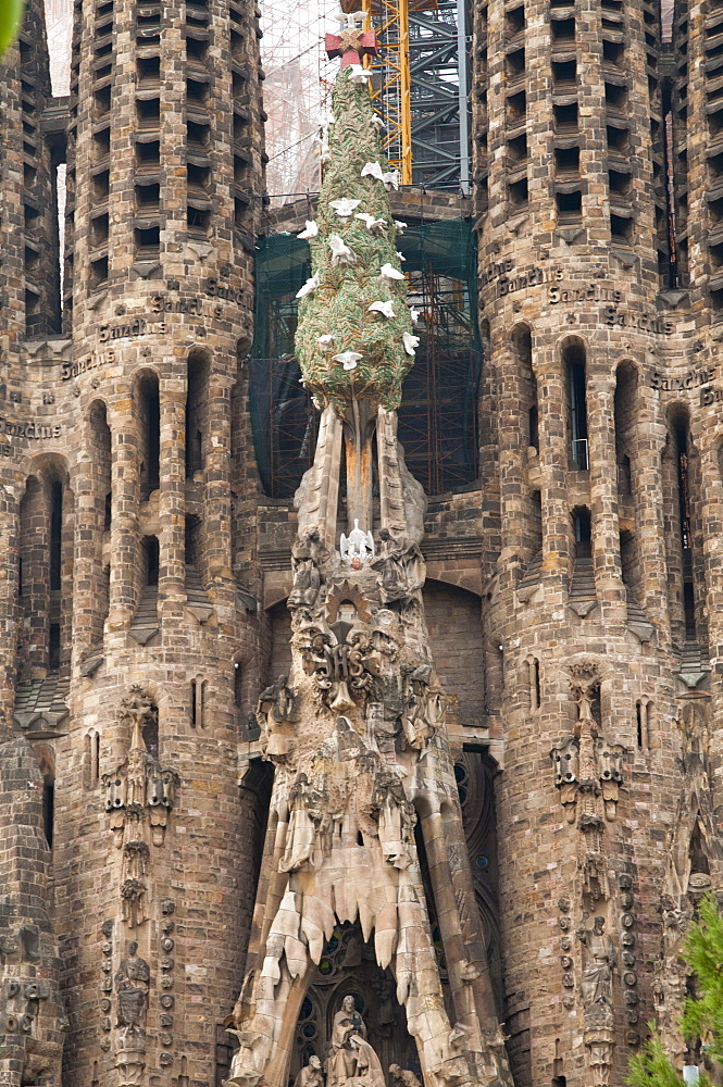 Sagrada Familia Cathedral by Gaudi, UNESCO World Heritage Site, Barcelona, Catalunya (Catalonia) (Cataluna), Spain, Europe