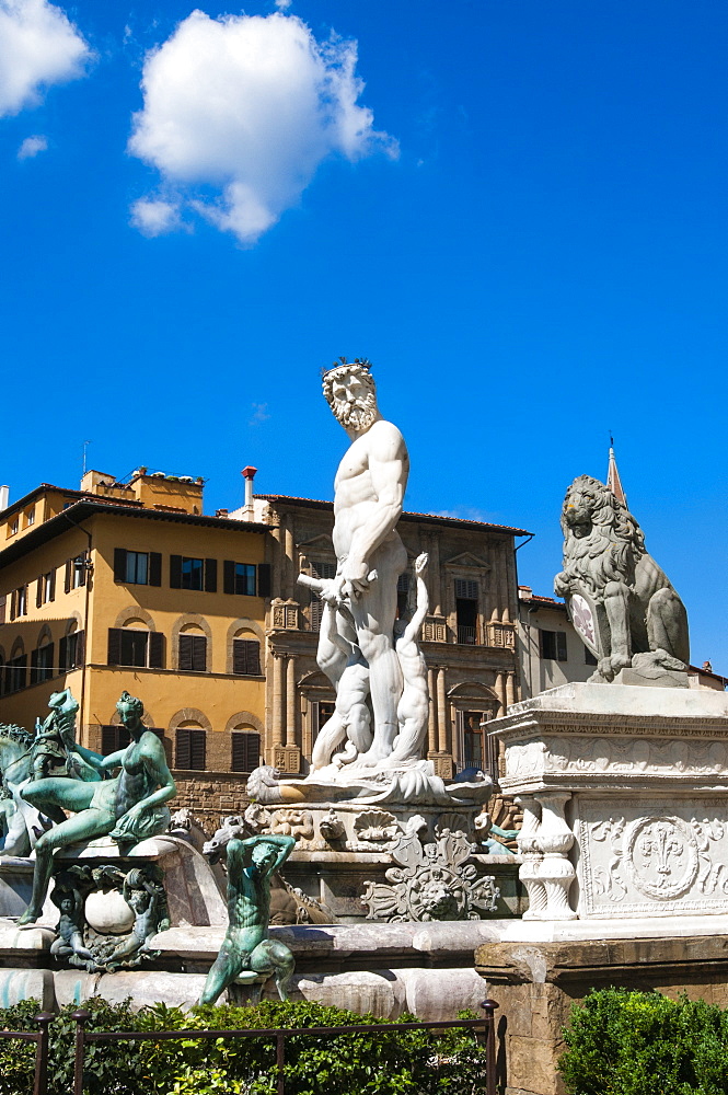 Fountain of Neptune (Biancone), Florence (Firenze), UNESCO World Heritage Site, Tuscany, Italy, Europe