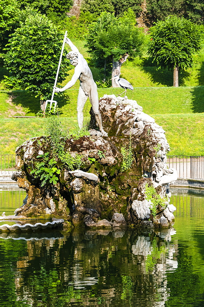 The Neptune fountain, Boboli gardens, Florence, UNESCO World Heritage Site, Tuscany, Italy, Europe