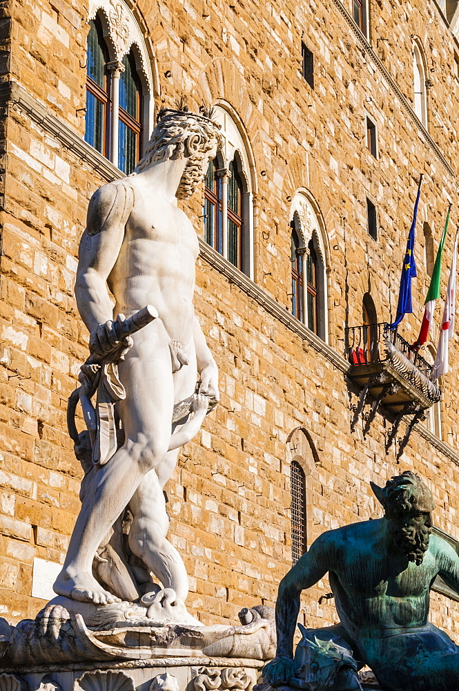 Fountain of Neptune (Biancone), Florence (Firenze), UNESCO World Heritage Site, Tuscany, Italy, Europe