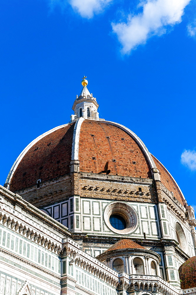 The Duomo (Cathedral), the dome of Brunelleschi, Piazza del Duomo, UNESCO World Heritage Site, Florence (Firenze), Tuscany, Italy, Europe