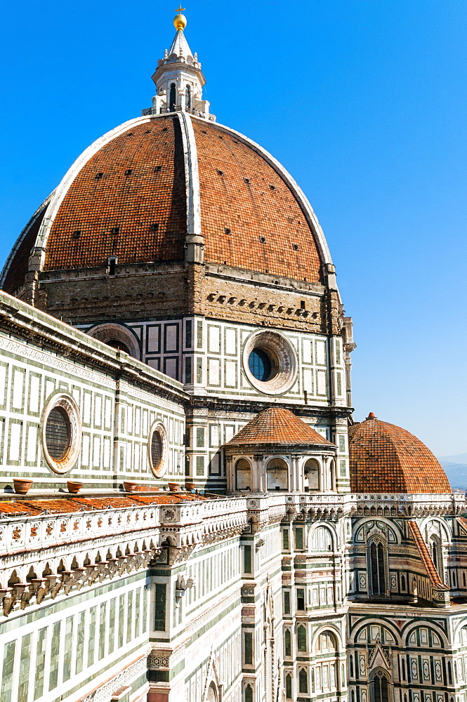 The dome of the Duomo Santa Maria del Fiore, Florence (Firenze), UNESCO World Heritage Site,Tuscany, Italy, Europe