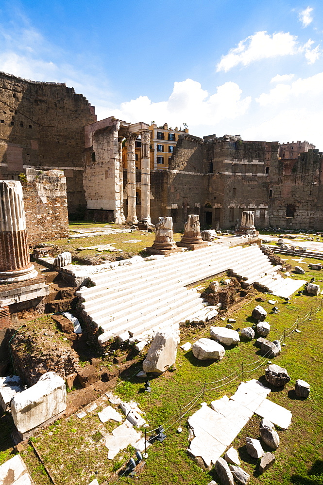 Remains of Forum of Augustus with the Temple of Mars Ultor, Rome, Unesco World Heritage Site, Latium, Italy, Europe