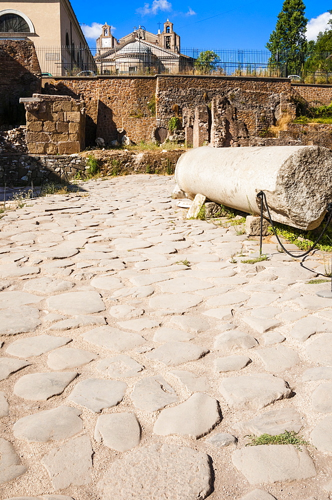 Vicus Jugarius, Roman road, Roman Forum, UNESCO World Heritage Site, Rome, Lazio, Italy, Europe