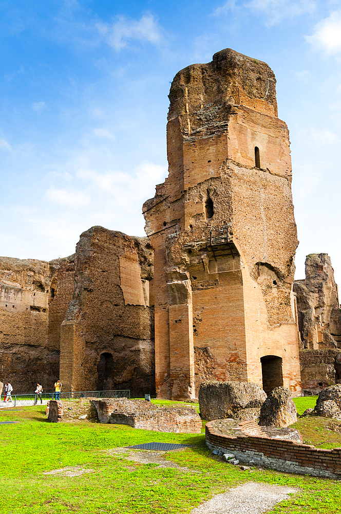 Exterior, Baths of Caracalla, UNESCO World Heritage Site, Rome, Latium (Lazio), Italy, Europe