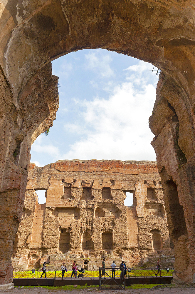 Natatio (Swimming pool), Baths of Caracalla, UNESCO World Heritage Site, Rome, Latium (Lazio), Italy, Europe