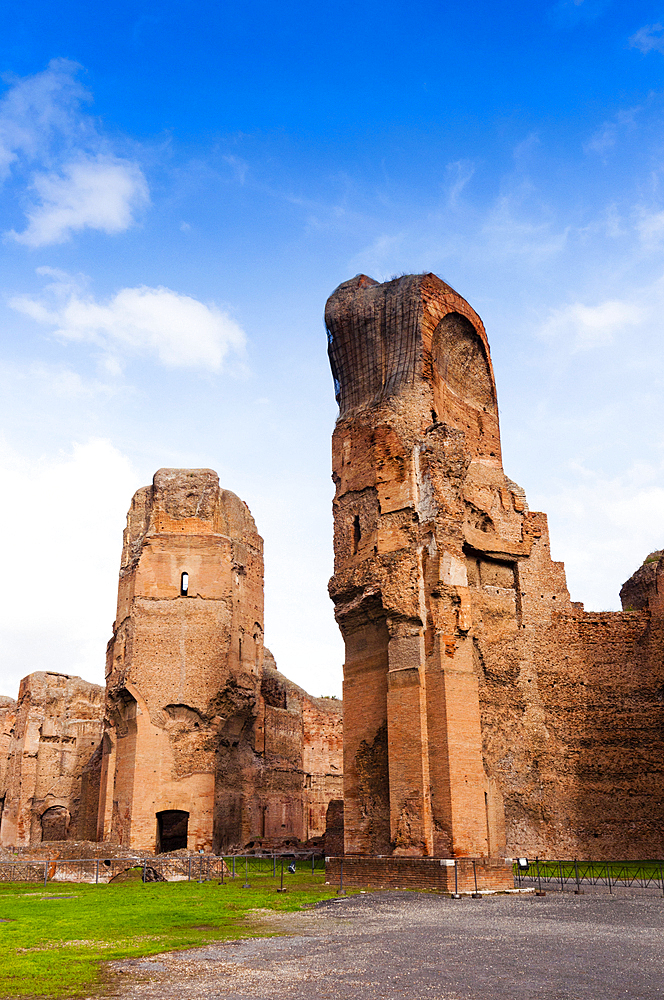 Exterior, Baths of Caracalla, UNESCO World Heritage Site, Rome, Latium (Lazio), Italy, Europe