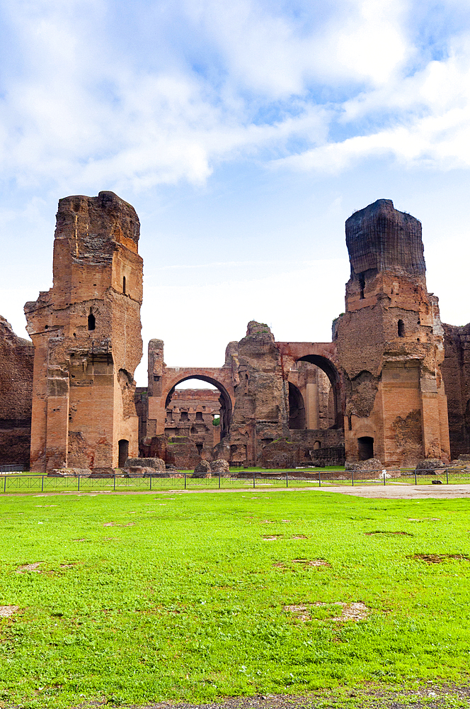 Exterior, Baths of Caracalla, UNESCO World Heritage Site, Rome, Latium (Lazio), Italy, Europe