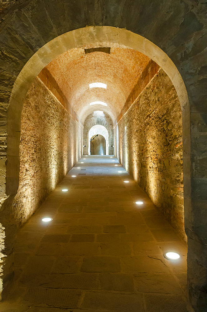 Entrance of Medici Fortress , Arezzo, Tuscany, Italy