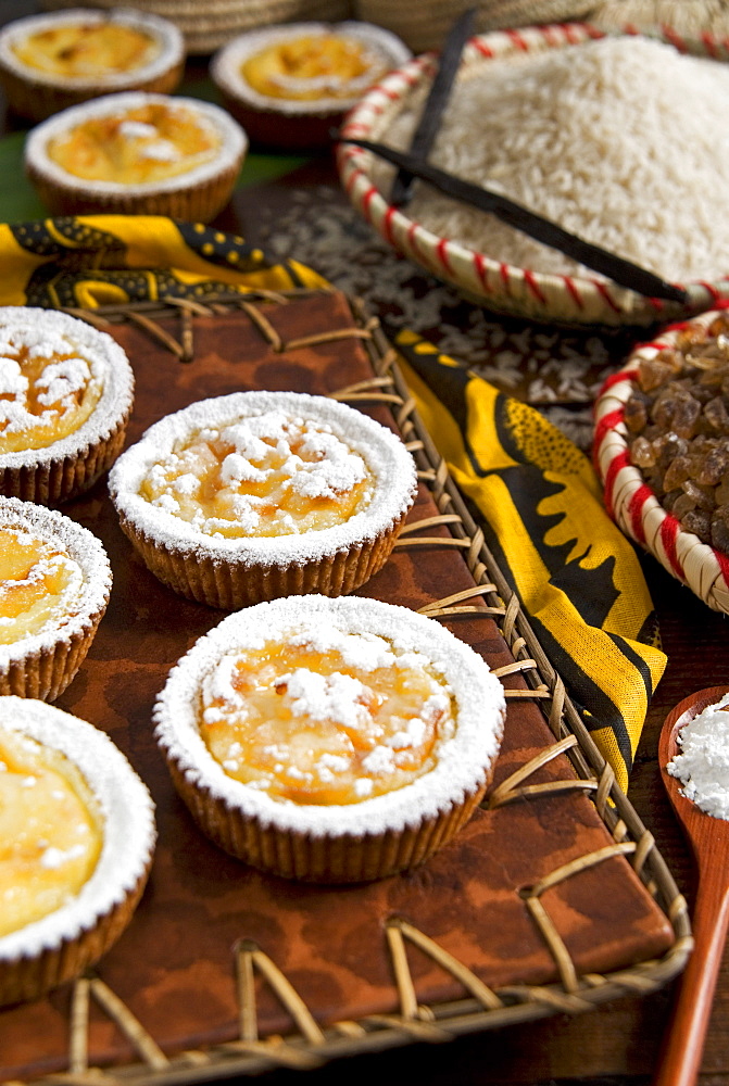 Madagascan food, mokari, rice pies with vanilla, Madagascar, Africa