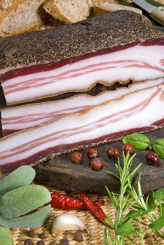 Italian bacon, Italy, Europe