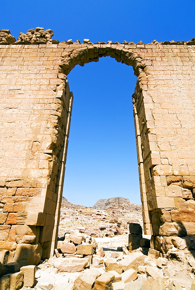 Qasr al-Bint Firaun (Temple of Oushares), Petra, UNESCO World Heritage Site, Jordan, Middle East