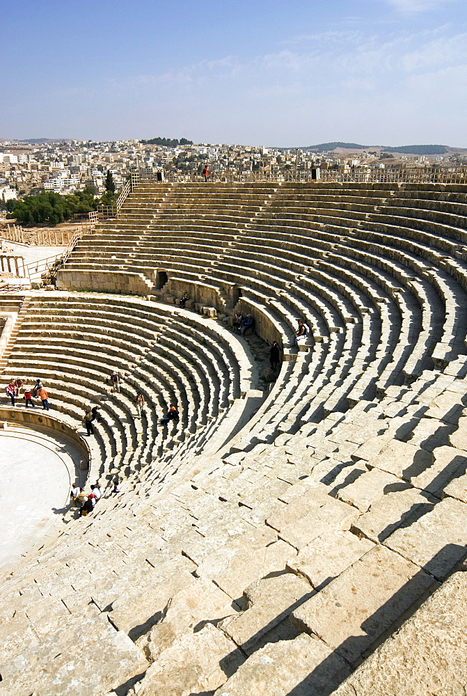 South Theatre, Jerash (Gerasa), a Roman Decapolis city, Jordan, Middle East