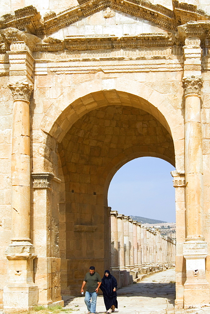 North Gate, Jerash (Gerasa) a Roman Decapolis city, Jordan, Middle East