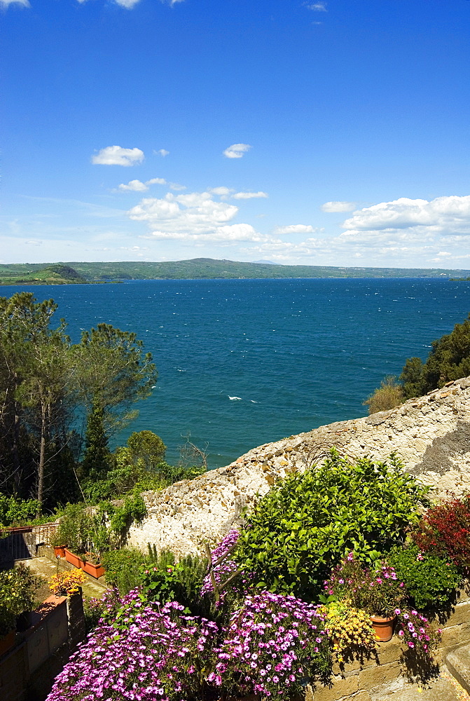 Lake of Bolsena, view from Capodimonte, Viterbo, Lazio, Italy, Europe