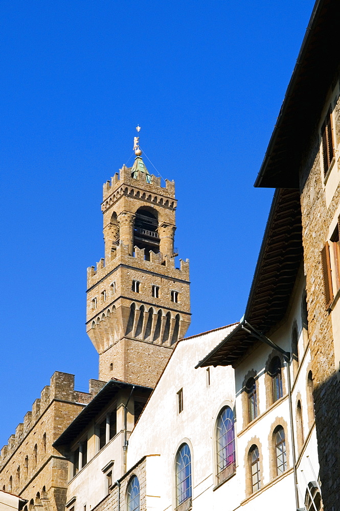 The Tower of Arnolfo (Palazzo Vecchio), Florence (Firenze), Tuscany, Italy, Europe