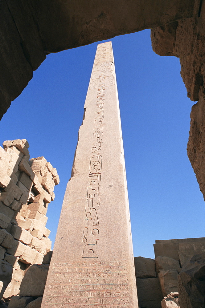 The obelisk of Queen Hatshepsut, Temple of Karnak, Thebes, UNESCO World Heritage Site, Egypt, North Africa, Africa