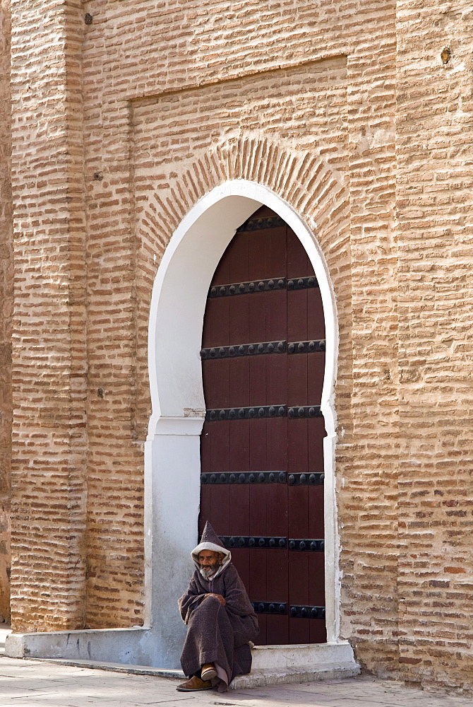 Main gate to of the Koutoubia Mosque, Marrakech (Marrakesh), Morocco, North Africa, Africa