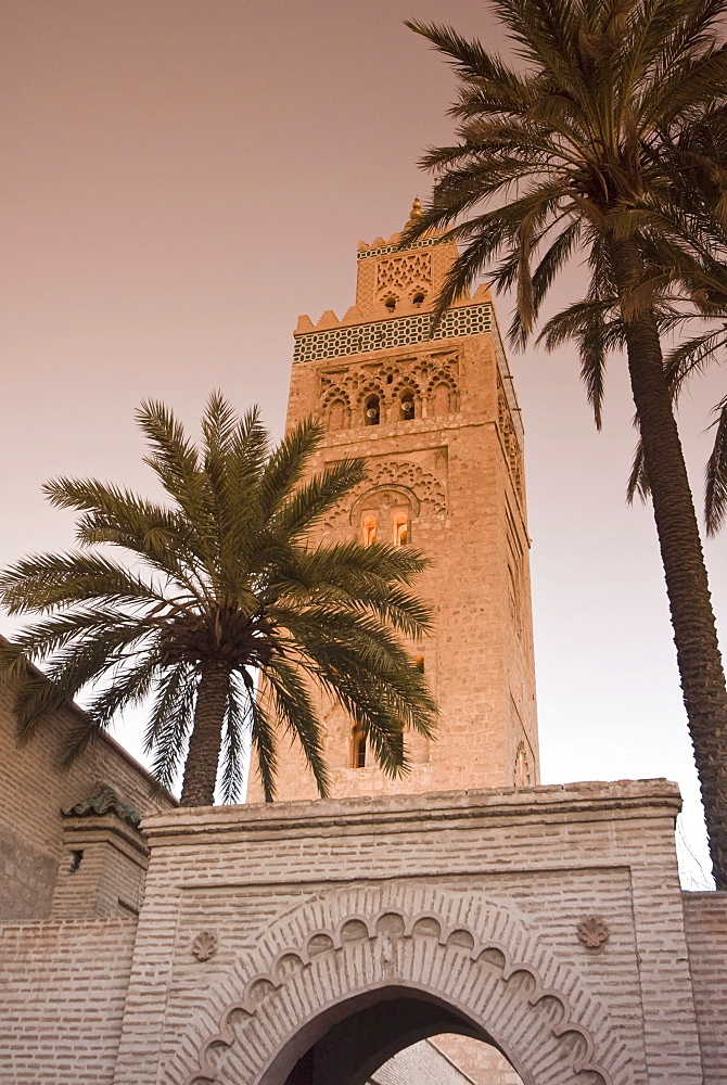 Minaret of the Koutoubia Mosque, UNESCO World Heritage Site, Marrakesh (Marrakech), Morocco, North Africa, Africa