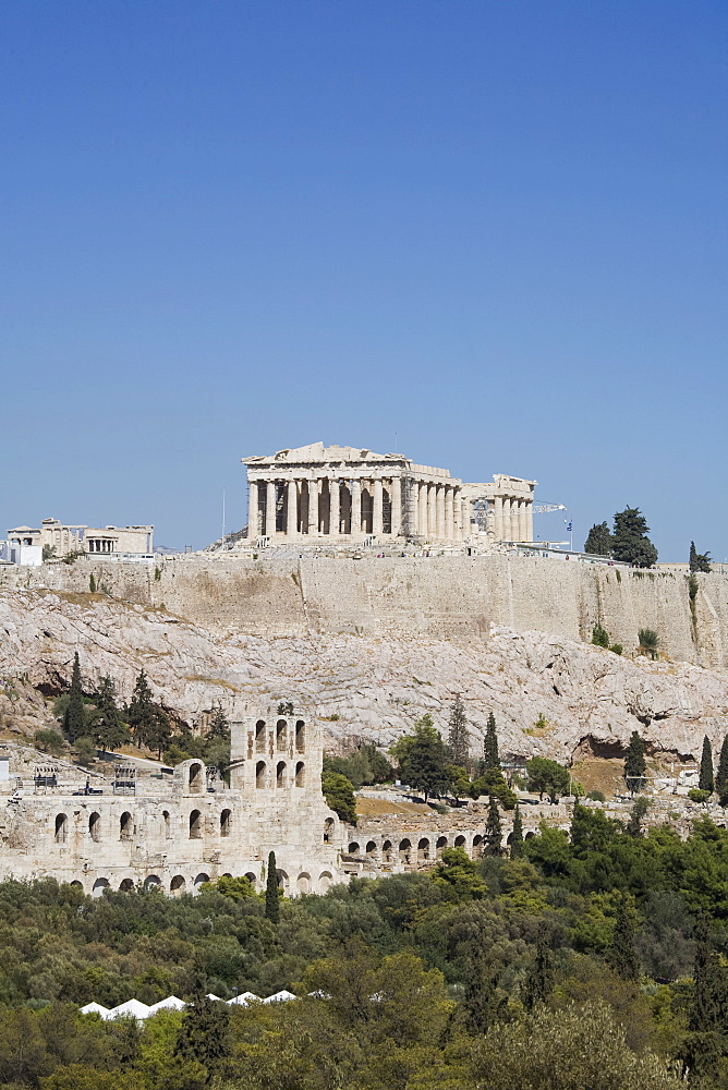 The Parthenon temple and Acropolis, UNESCO World Heritage Site, Athens, Greece, Europe