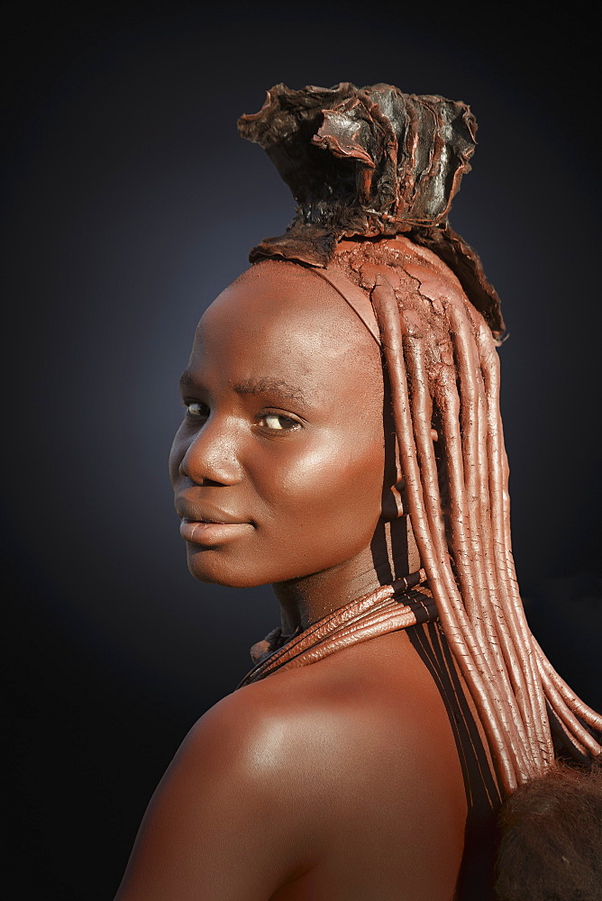 Himba with braided hair, Kaokoland, Namibia, Africa