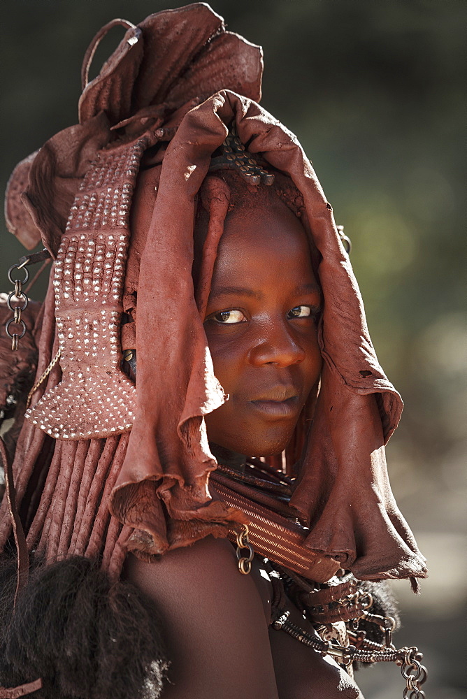 Young Himba woman, Kaokoland, Namibia, Africa