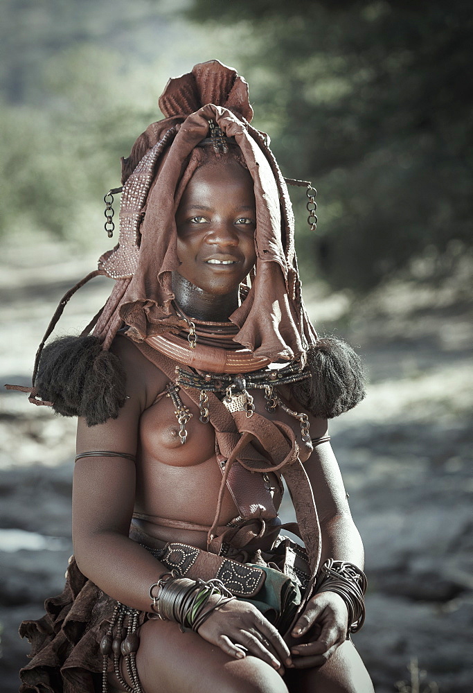 Himba woman, Kaokoland, Namibia, Africa