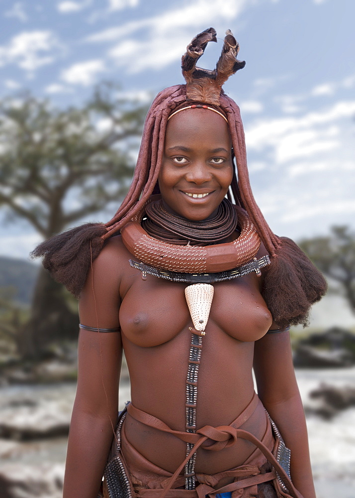 Himba woman, Kaokoland, Namibia, Africa