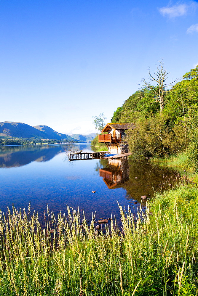 Duke of Portland Boathouse, Ullswater, Pooley Bridge, Lake District, UNESCO World Heritage Site, Cumbria, England, United Kingdom, Europe