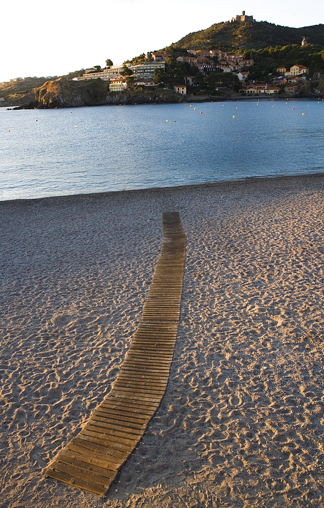 Beach, Collioure, Pyrenees-Orientales, Cote Vermeille, France, Europe