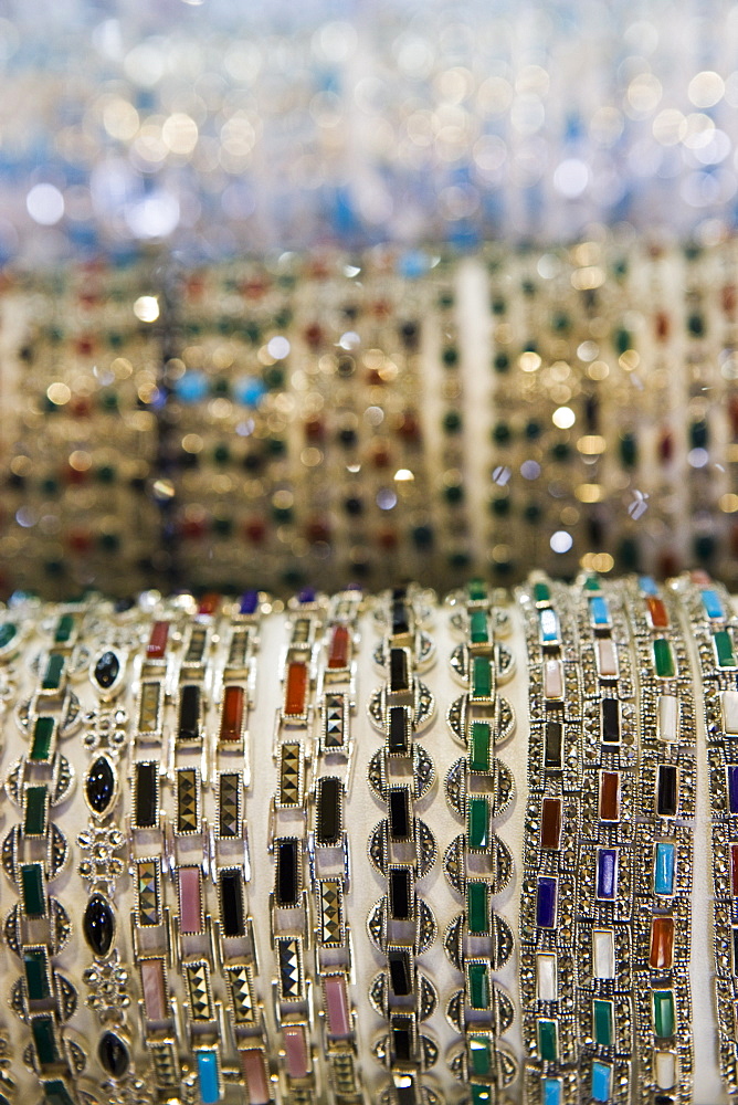 Bracelets for sale, Grand Bazaar (Great Bazaar), Istanbul, Turkey, Europe