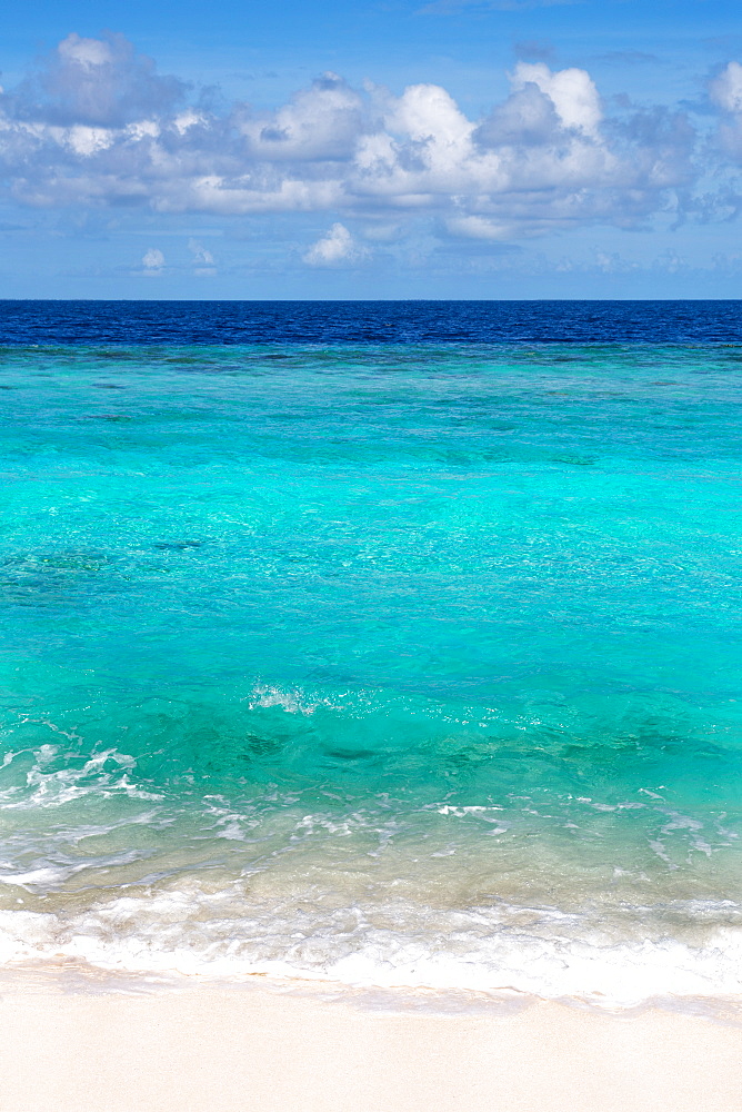 The crystal clear water of the Indian Ocean in the Maldives, Indian Ocean, Asia