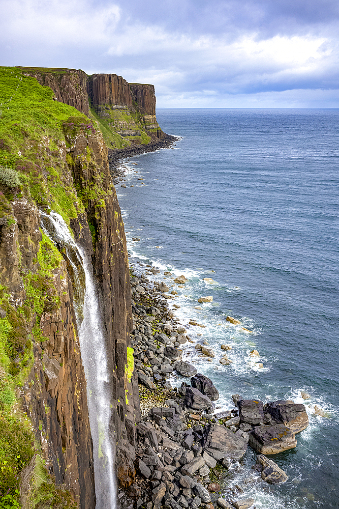 Kilt Rock waterfall on the Isle of Skye, Inner Hebrides, Scotland.