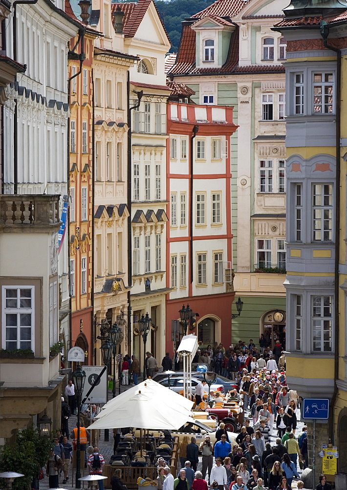 Male Mamesti, street scene, Old Town, Prague, Czech Republic, Europe