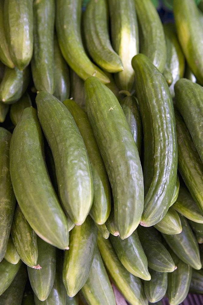 Cucumbers, market, Old Town, Prague, Czech Republic, Europe