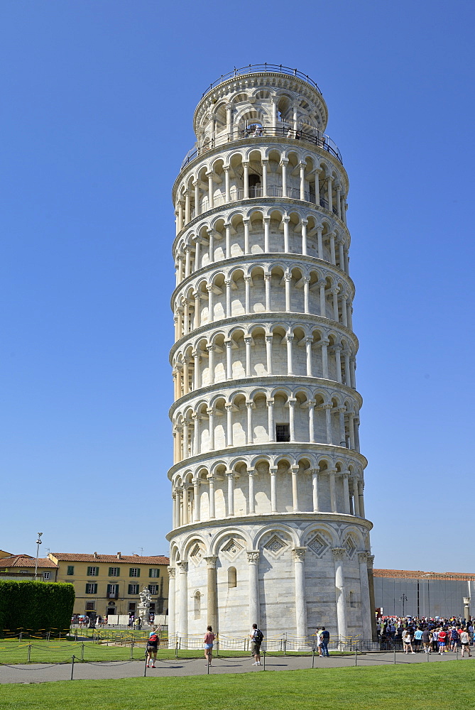 Leaning Tower (Torre Pendente), Piazza del Duomo (Cathedral Square), Square of Miracles, UNESCO World Heritage Site, Pisa, Tuscany, Italy, Europe