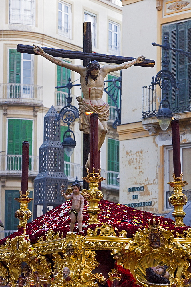 Semana Santa (Holy Week) celebrations, Malaga, Andalucia, Spain, Europe