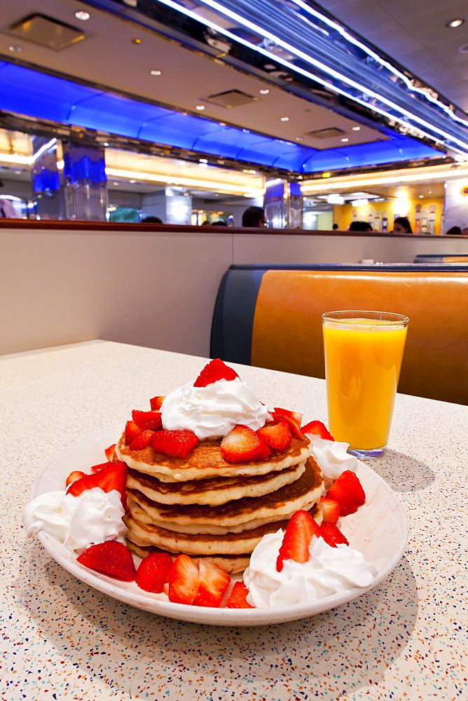 Pancakes, Mid Town Manhattan Diner, New York, United States of America, North America