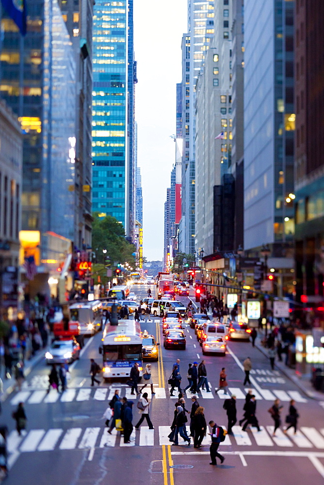 42nd Street in Mid Town Manhattan, New York City, New York, United States of America, North America