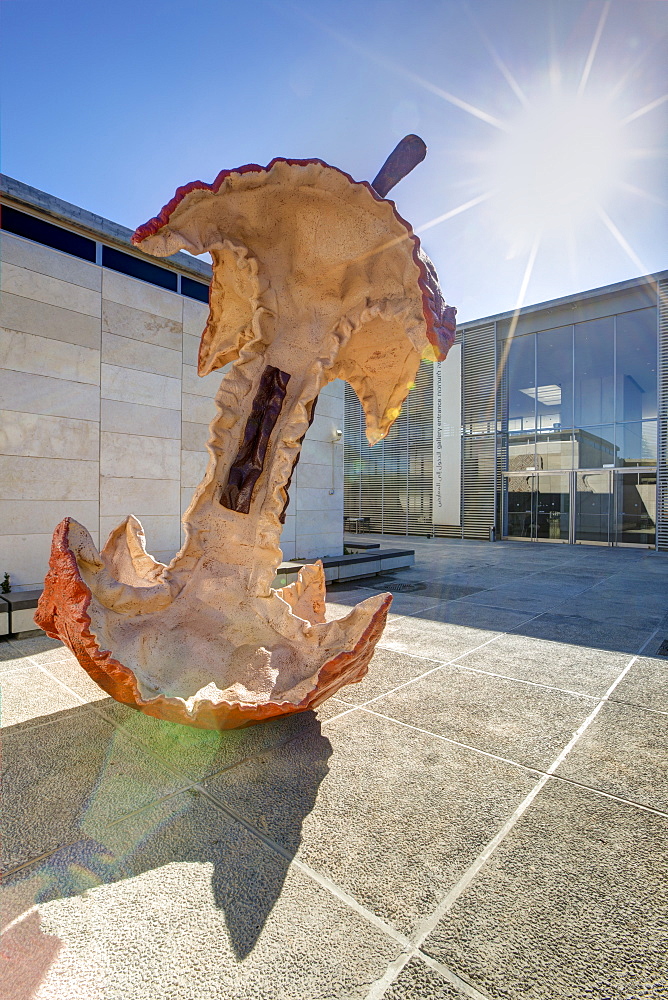 Sculpture ouside the museum containing the Dead Sea Scrolls, Israel Museum, Jerusalem, Israel, Middle East