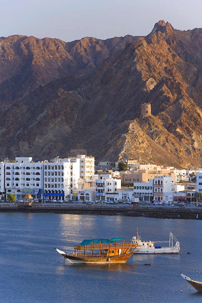 Dhow in the harbour, Mutrah, Muscat, Oman, Middle East