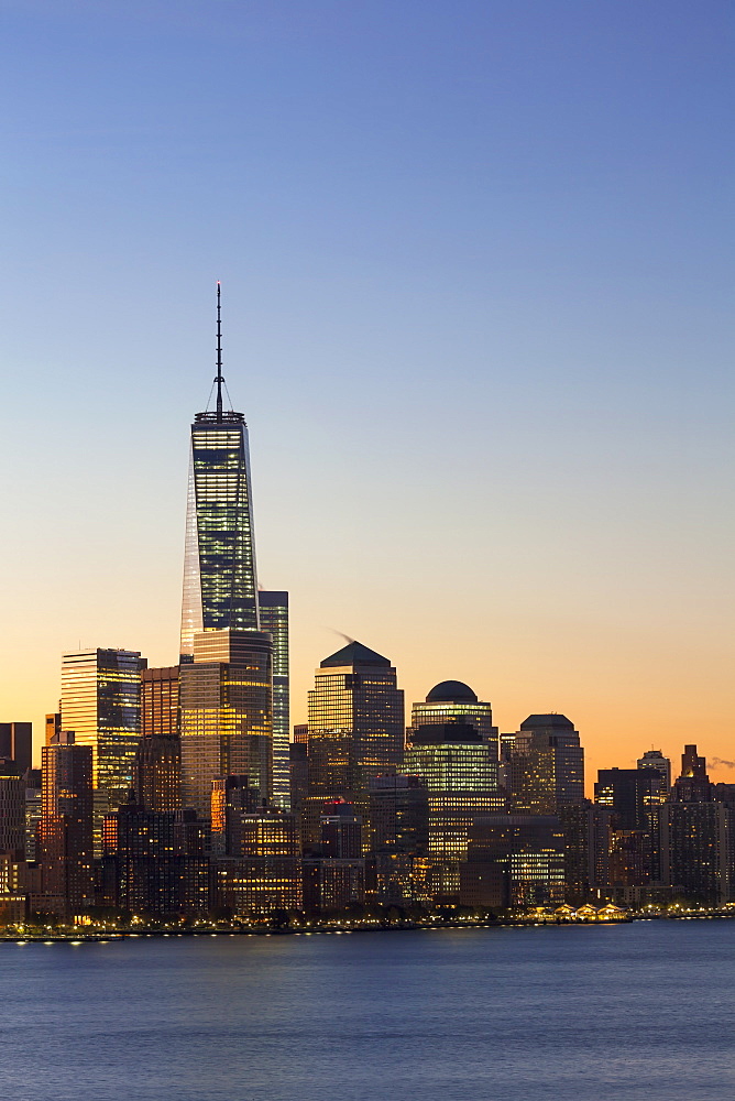 One World Trade Center and Downtown Manhattan across the Hudson River, New York United States of America, North America