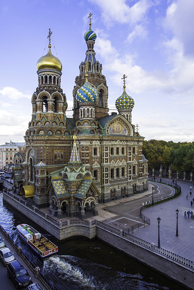 Domes of Church of the Saviour on Spilled Blood, UNESCO World Heritage Site, St. Petersburg, Russia, Europe